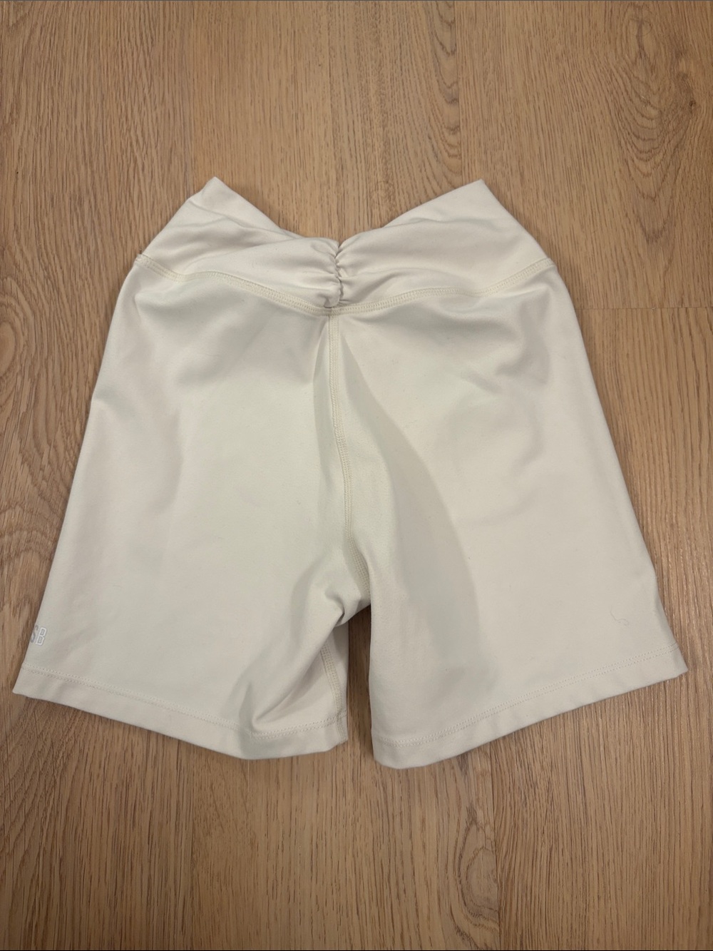 CSB Bike Shorts Form Gathered Waist Size S Bone Off White